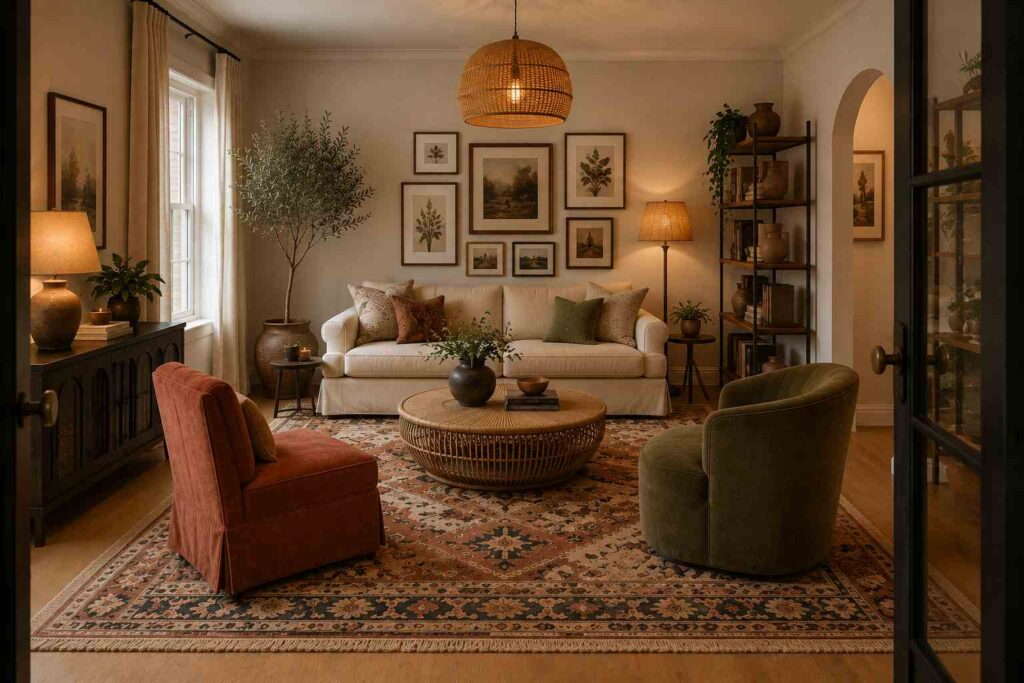 Mismatched Chairs On One Rug